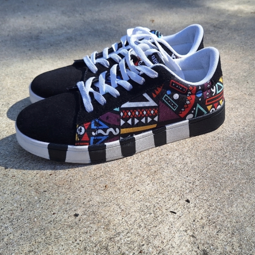 Y2k Women's Sneakers Colorful Pattern
